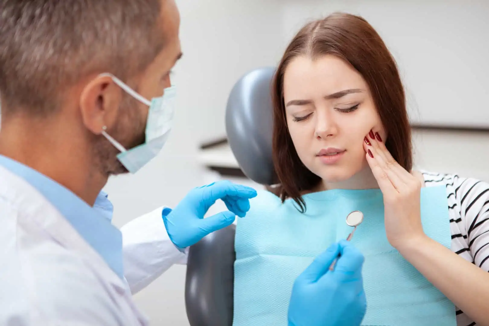 Emergency dental patient receiving same-day care at Joshua Dental in Pasadena